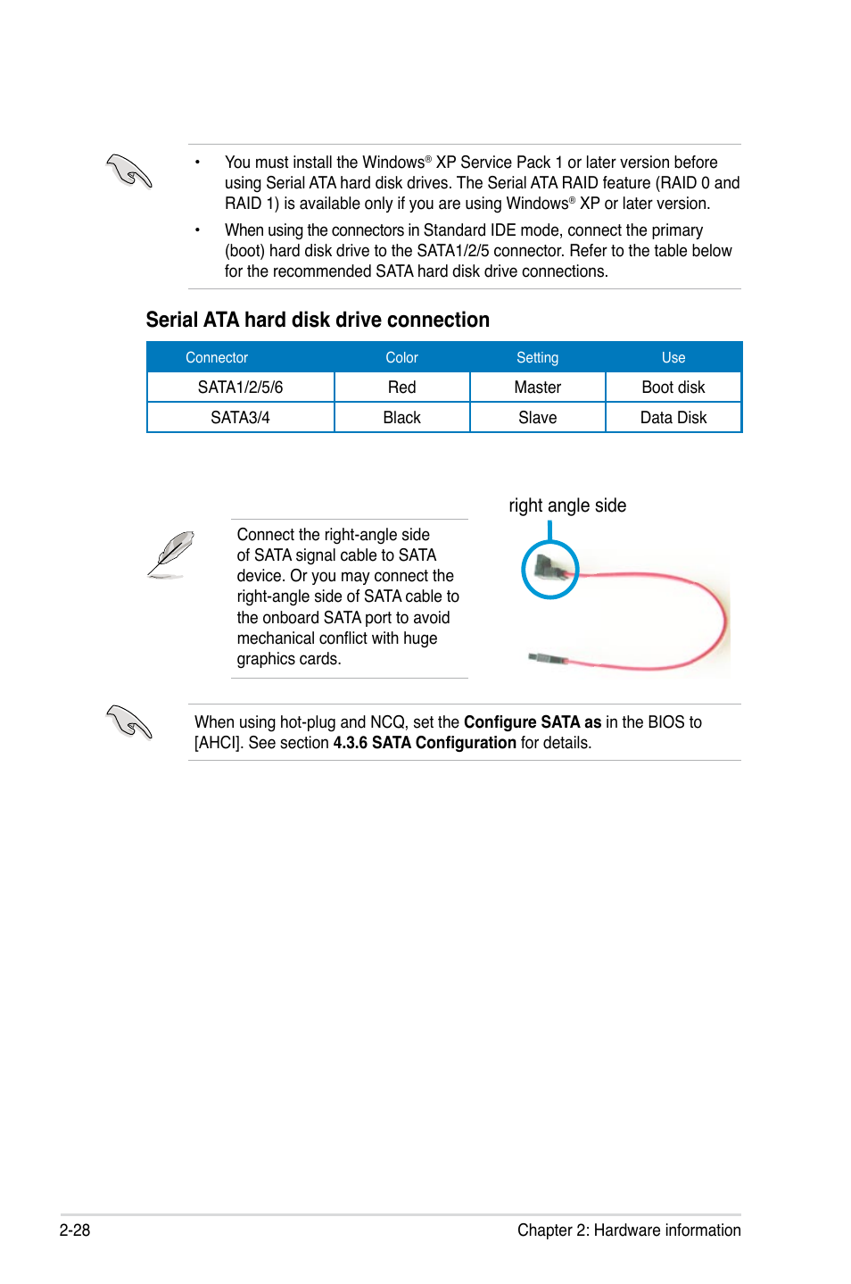 Serial ata hard disk drive connection | Asus P5K-E/WiFi-AP User Manual | Page 54 / 172