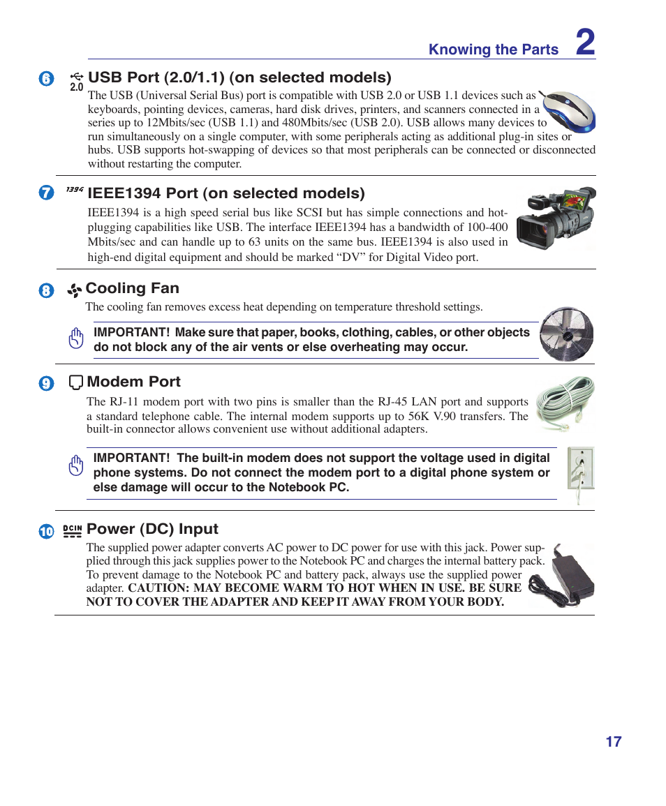 Asus VX2S User Manual | Page 17 / 97