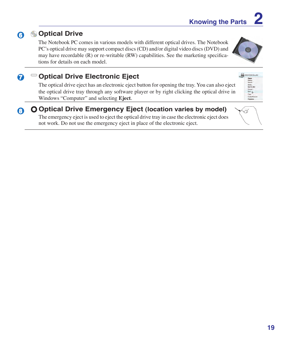 Asus VX2S User Manual | Page 19 / 97