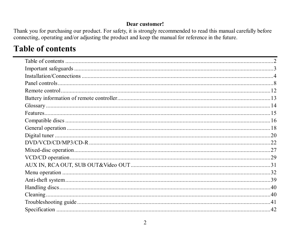 Hyundai H-CMD7076 User Manual | Page 2 / 85