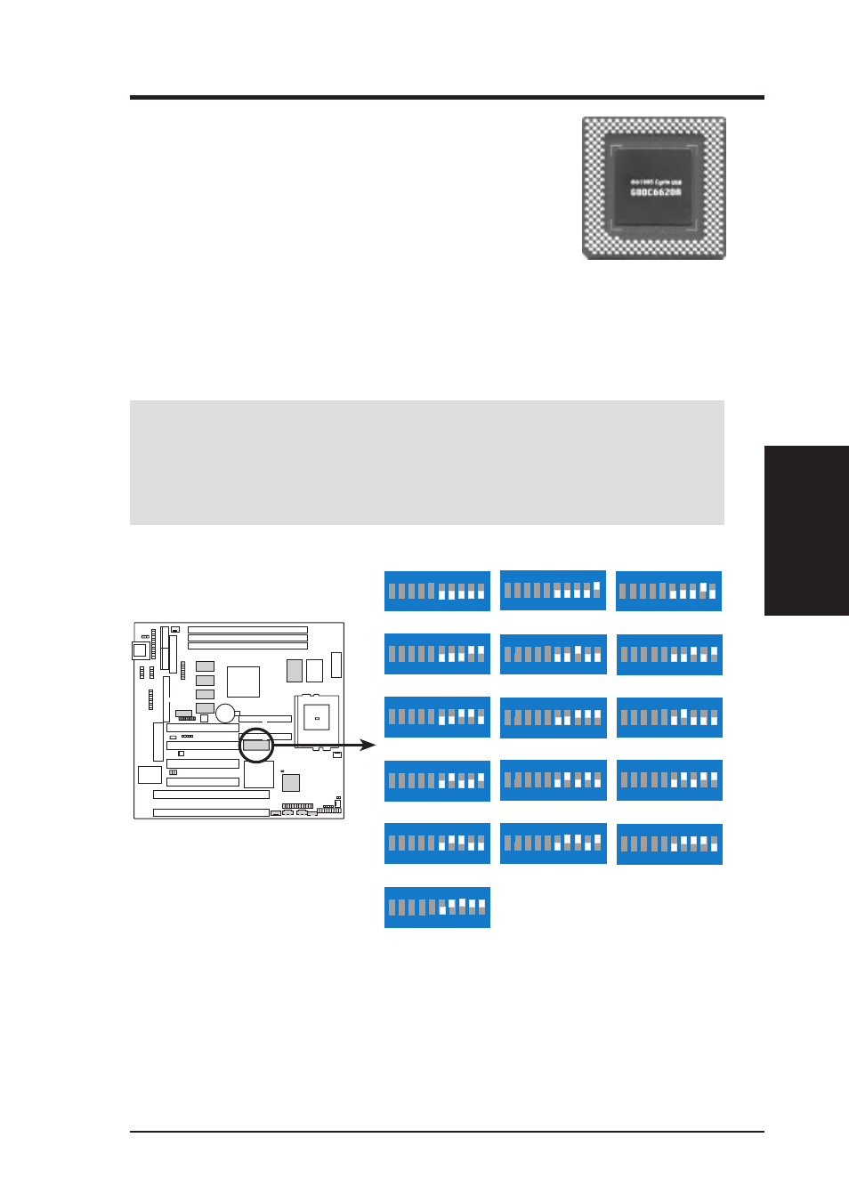 Iii. hardware setup, Compatible cyrix cpu identification, P5s-b cpu vcore voltage selection dip 1 | Asus P5S-B User Manual | Page 23 / 104