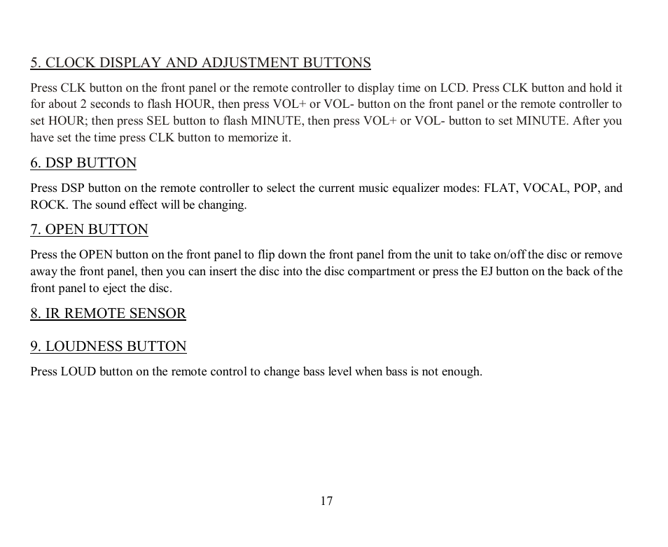 Hyundai H-CMD7070 User Manual | Page 17 / 85