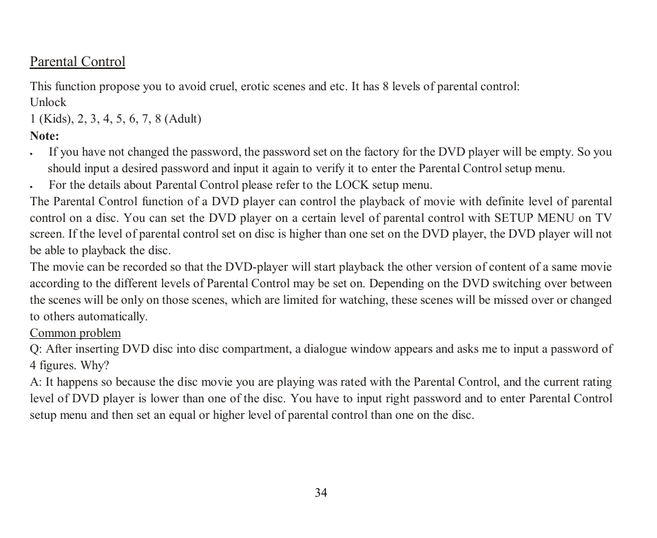 Parental control | Hyundai H-CMD7070 User Manual | Page 34 / 85