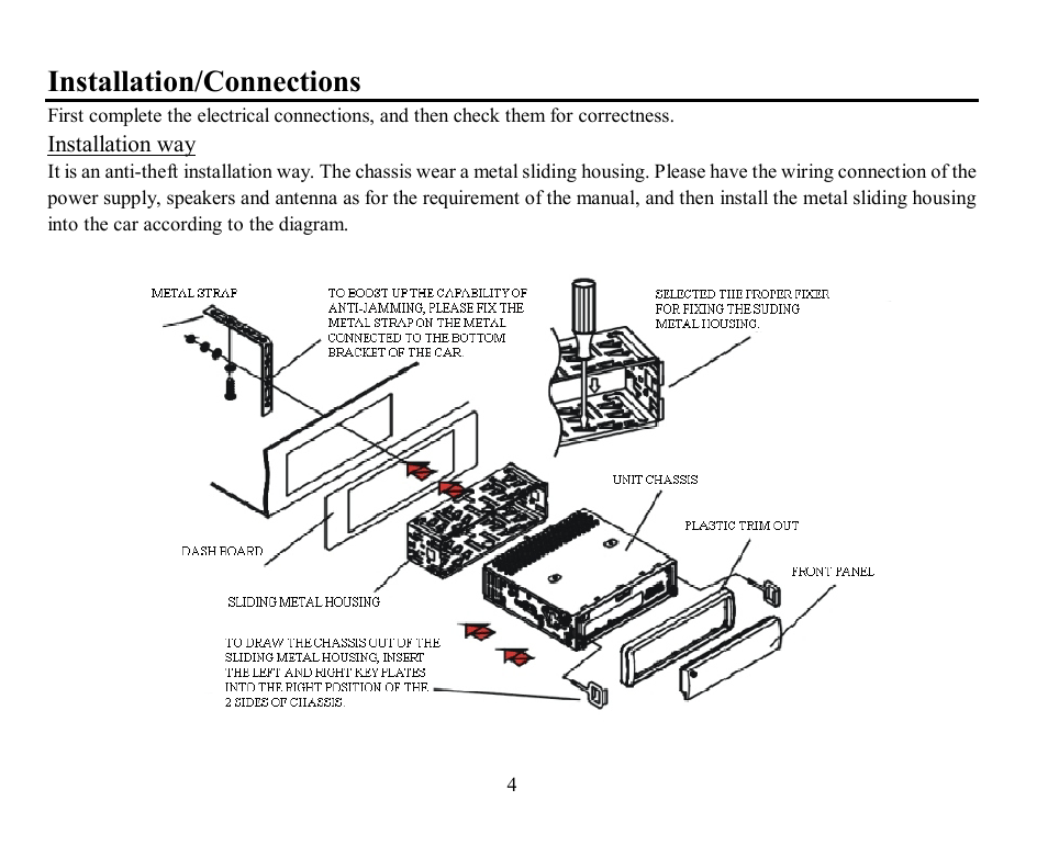 Installation/connections | Hyundai H-CMD7070 User Manual | Page 4 / 85