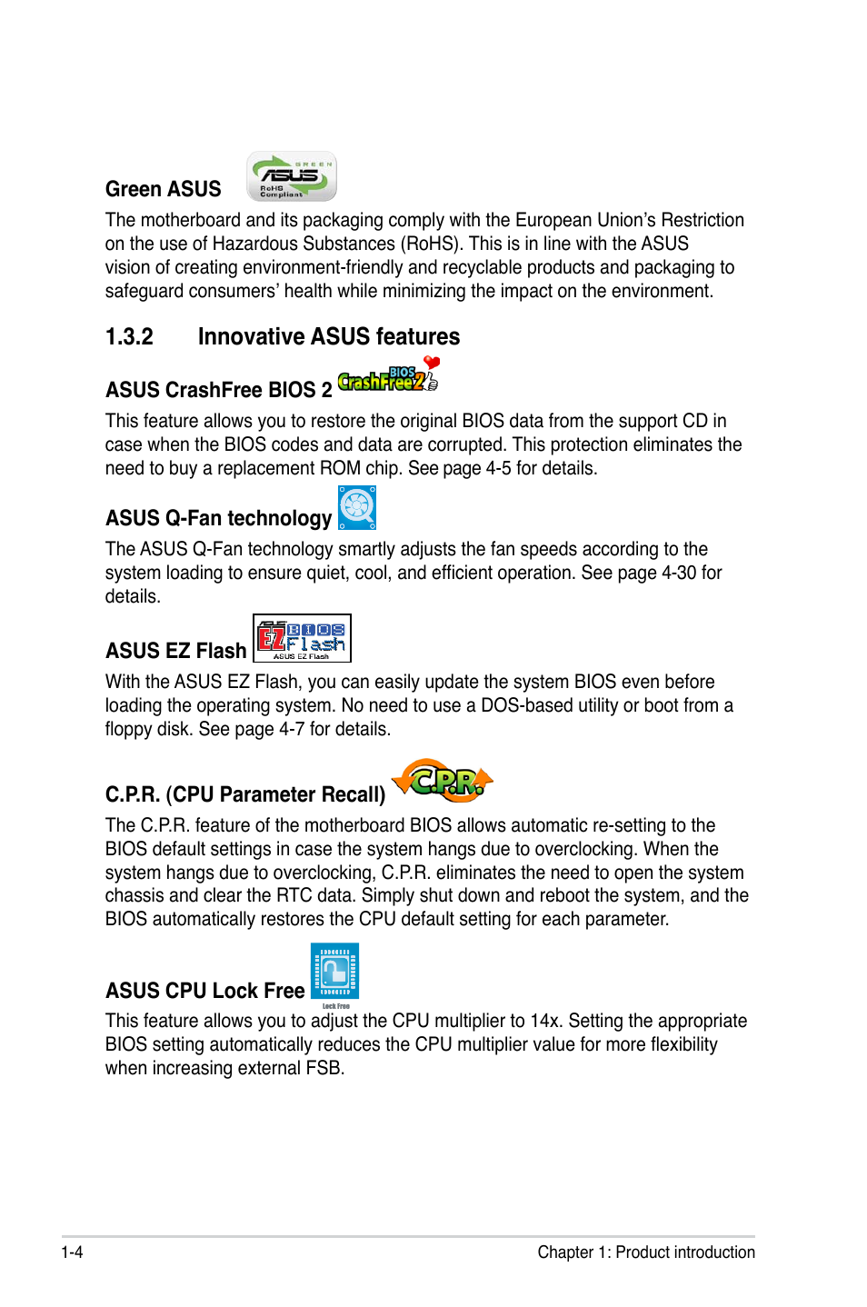 Innovative.asus.features | Asus P5LD2-X/1333 User Manual | Page 18 / 110