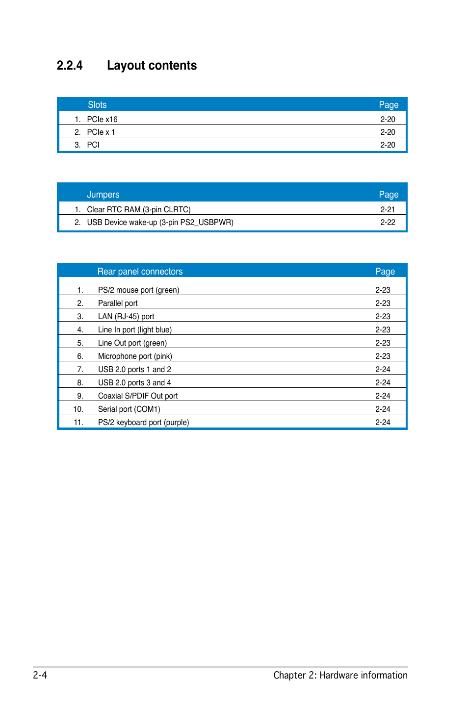 Layout.contents | Asus P5LD2-X/1333 User Manual | Page 26 / 110