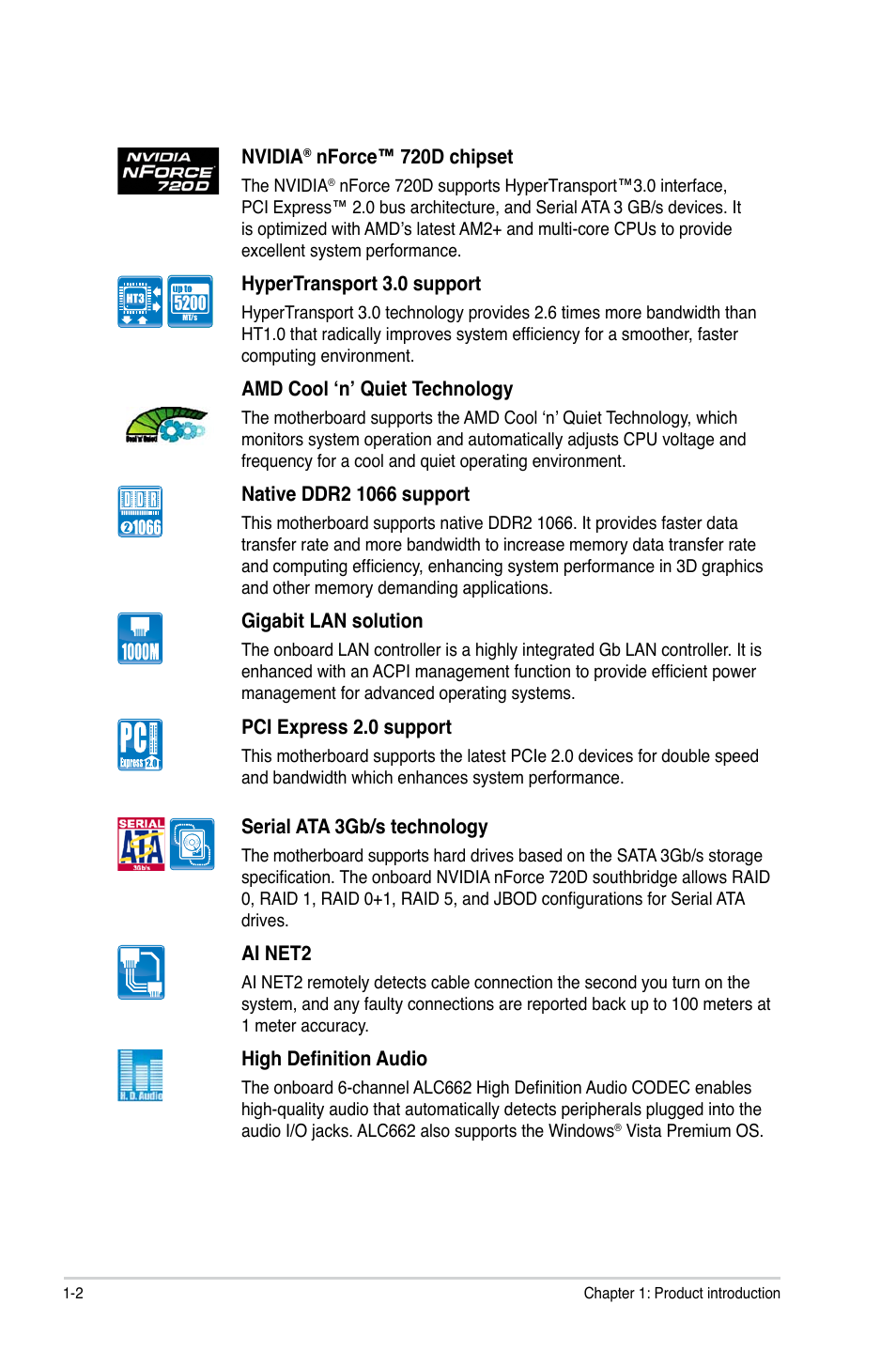 Asus M4N78 SE User Manual | Page 12 / 58