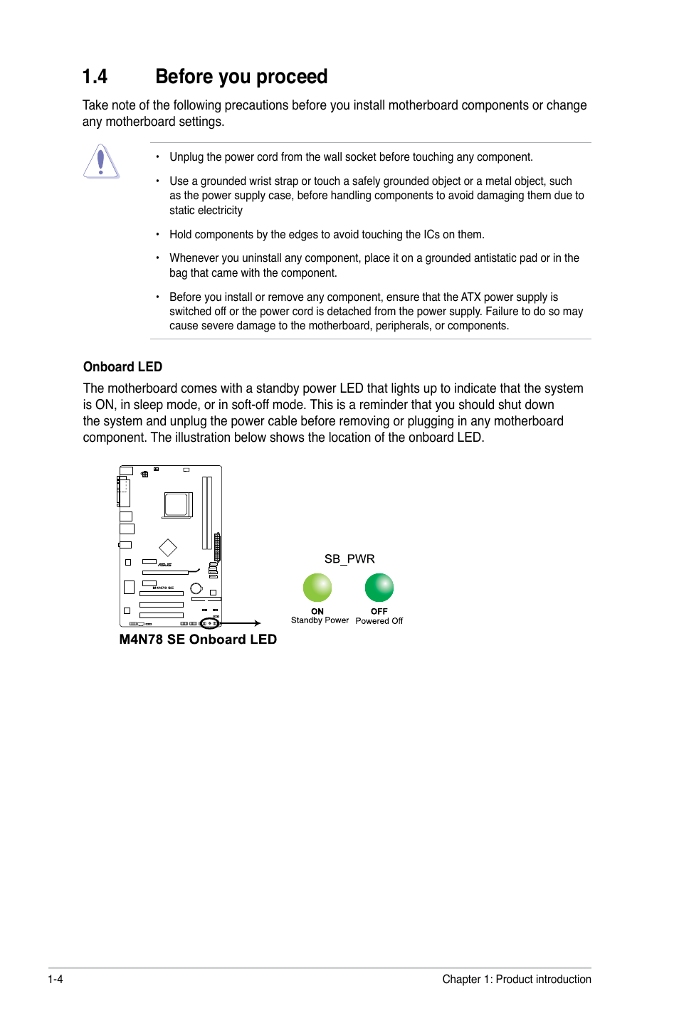 4 before you proceed, Before you proceed -4 | Asus M4N78 SE User Manual | Page 14 / 58