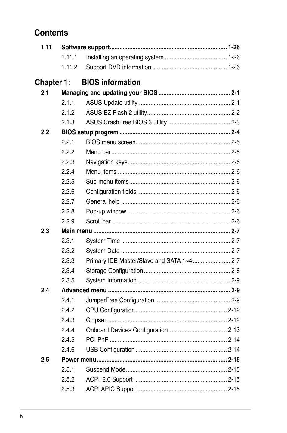 Asus M4N78 SE User Manual | Page 4 / 58