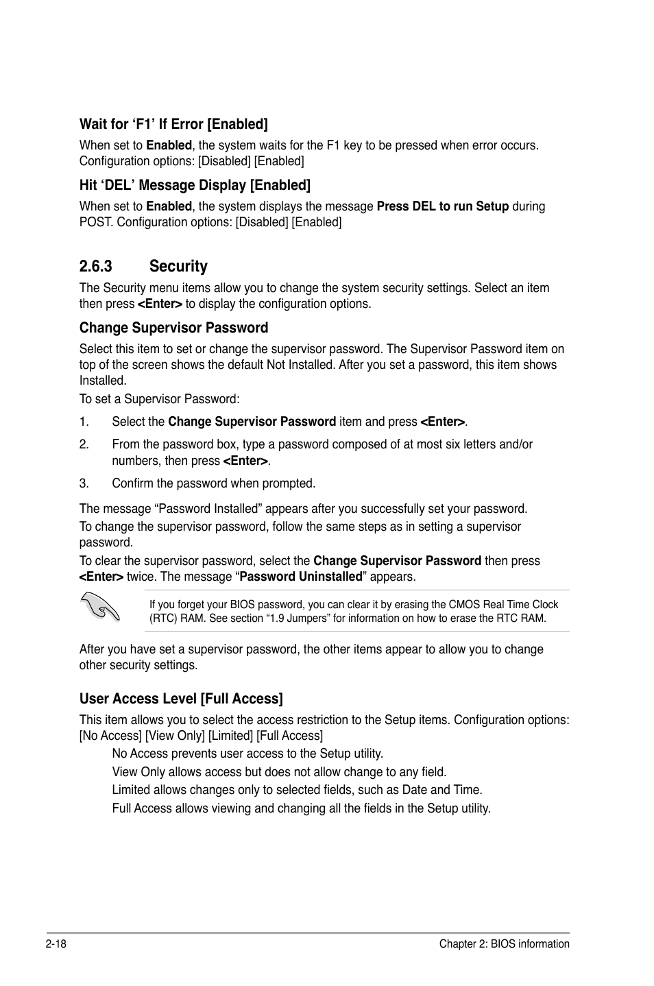 3 security, Security -18 | Asus M4N78 SE User Manual | Page 54 / 58