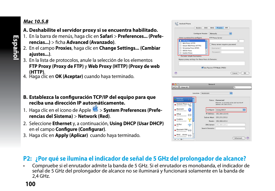 Español | Asus RP-N53 User Manual | Page 100 / 119