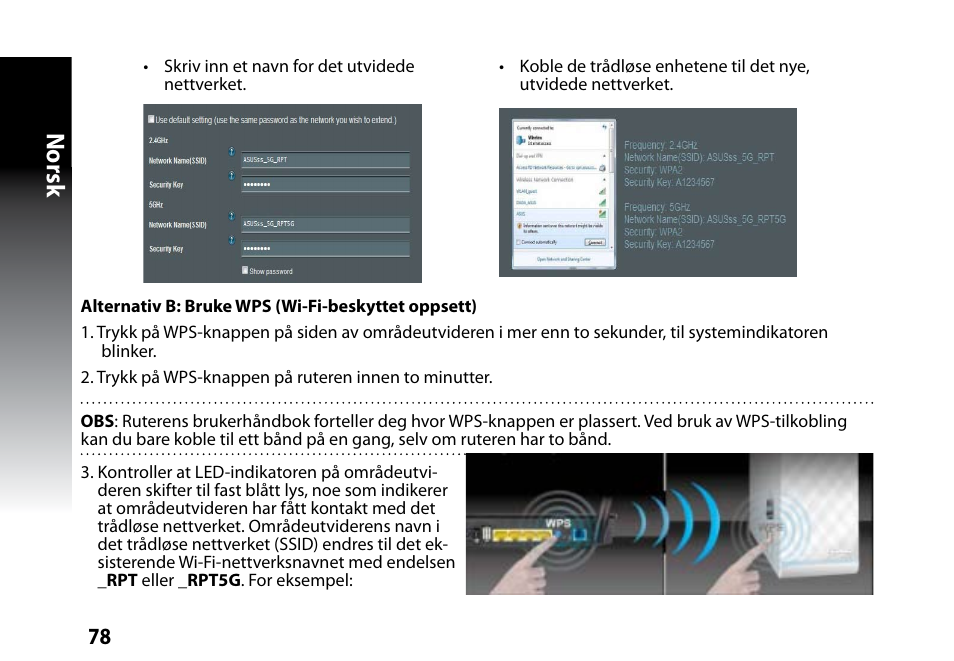 Norsk | Asus RP-N53 User Manual | Page 78 / 119