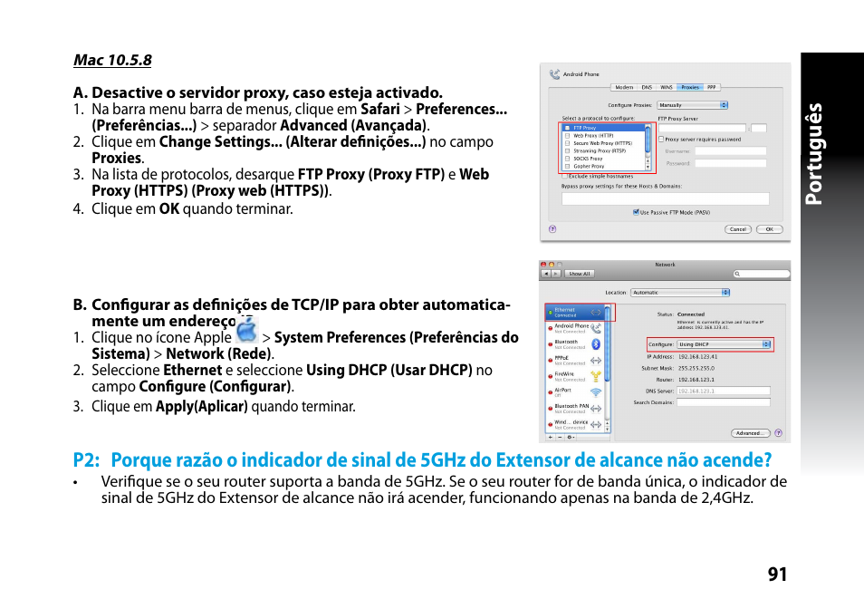 Por tuguês | Asus RP-N53 User Manual | Page 91 / 119