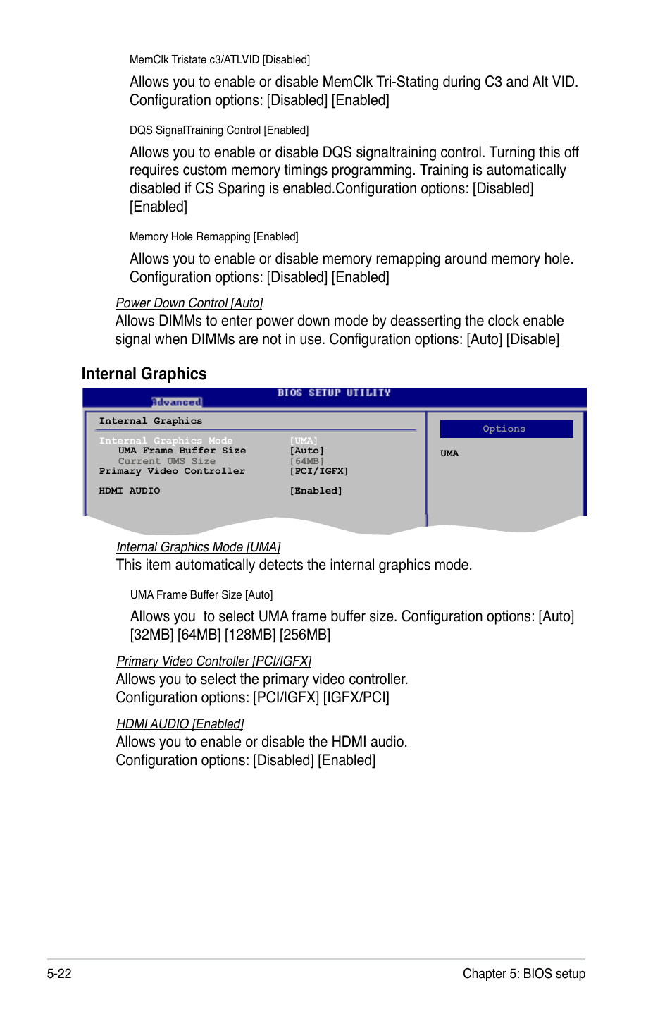 Internal graphics | Asus P2-M2A690G User Manual | Page 80 / 94