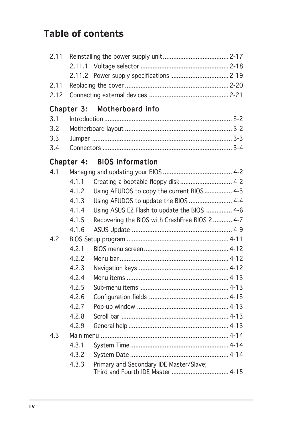 Asus S-presso User Manual | Page 4 / 106