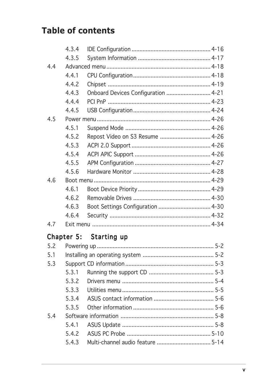 Asus S-presso User Manual | Page 5 / 106