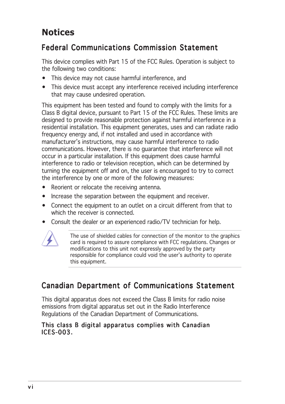 Notices | Asus S-presso User Manual | Page 6 / 106