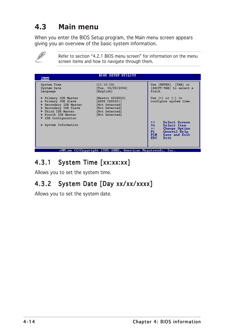 3 main menu | Asus S-presso User Manual | Page 68 / 106