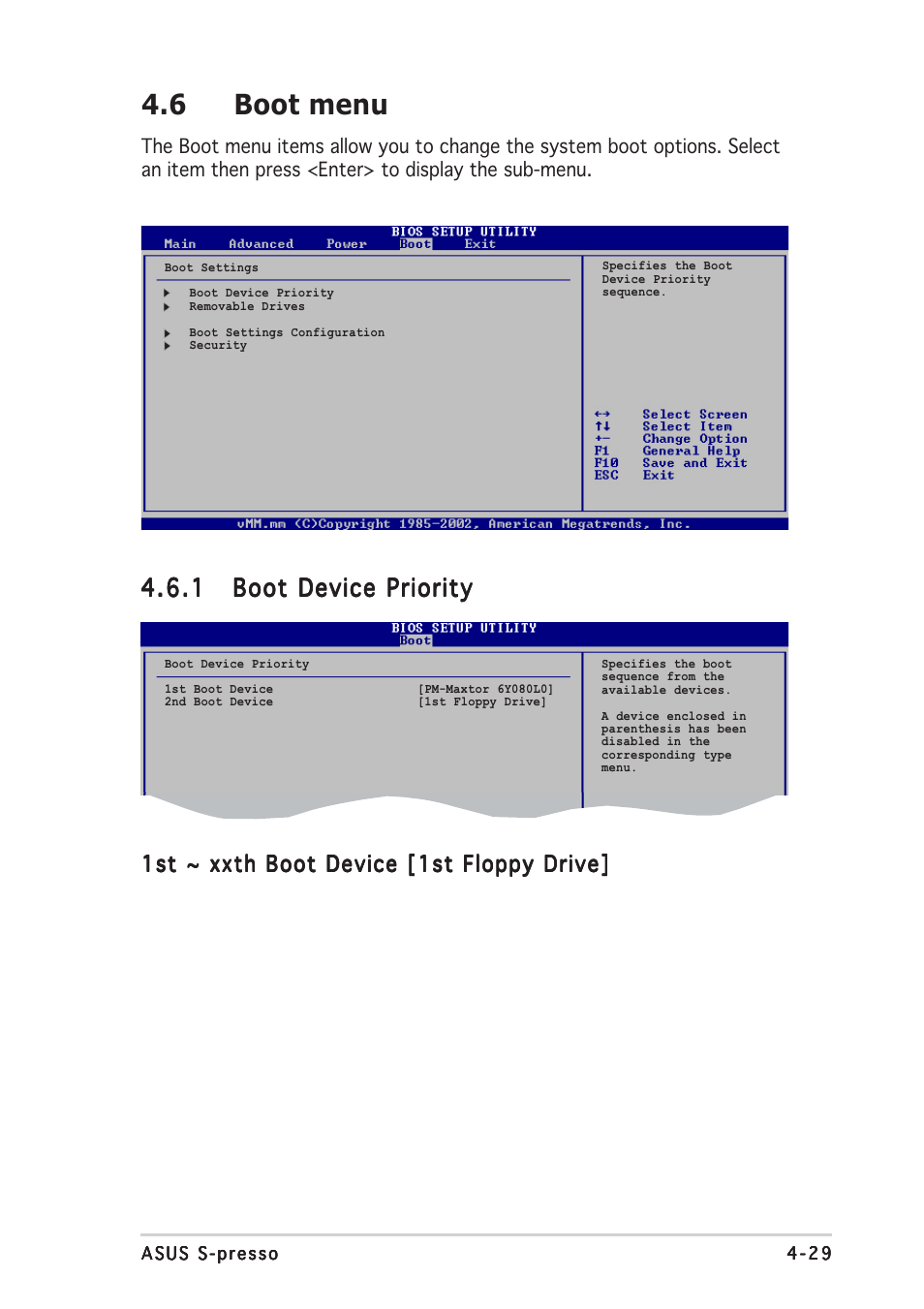 6 boot menu | Asus S-presso User Manual | Page 83 / 106