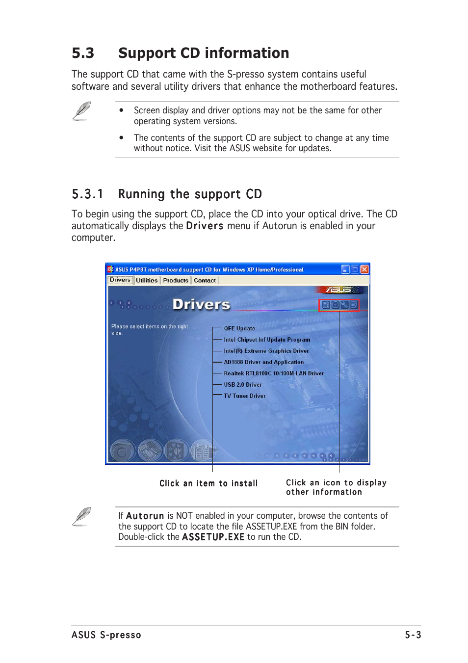 3 support cd information | Asus S-presso User Manual | Page 93 / 106