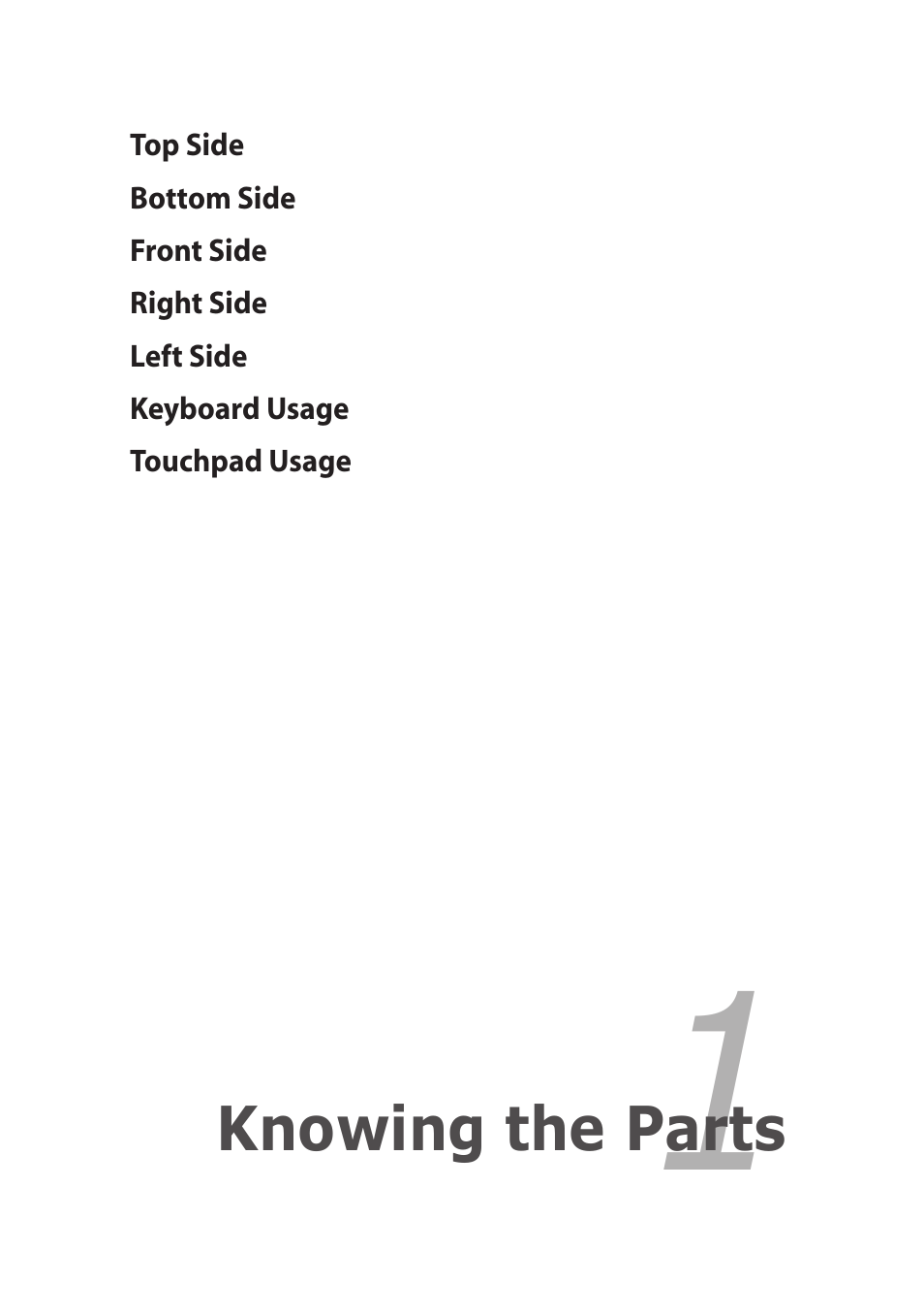 Knowing the parts | Asus Eee PC 1101HA User Manual | Page 9 / 82