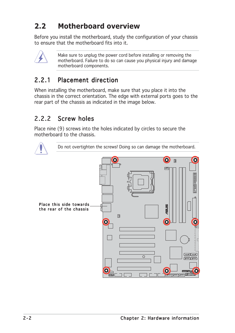 2 motherboard overview | Asus P5W64 WS Professional User Manual | Page 28 / 164