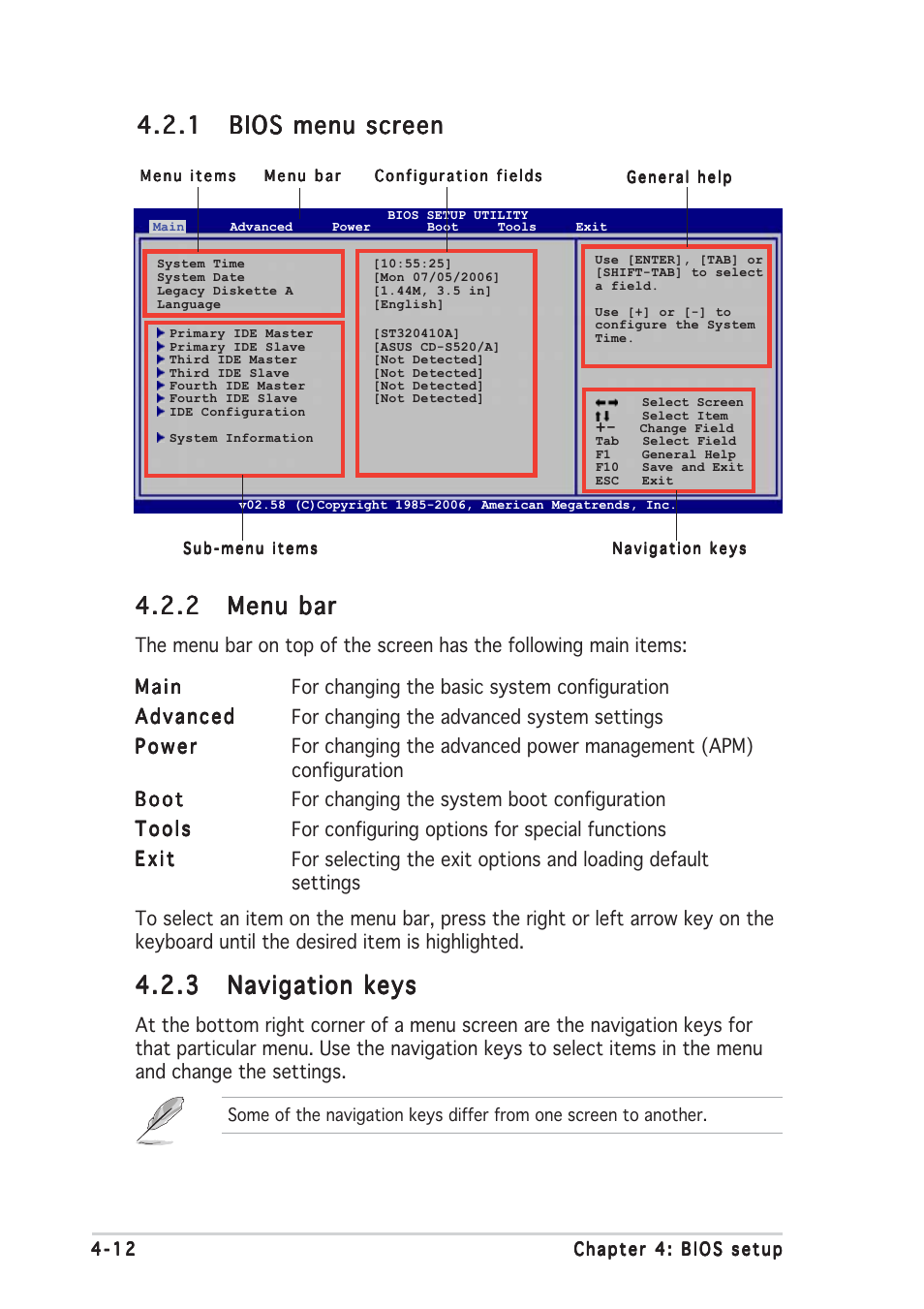 2 menu bar menu bar menu bar menu bar menu bar | Asus P5W64 WS Professional User Manual | Page 86 / 164