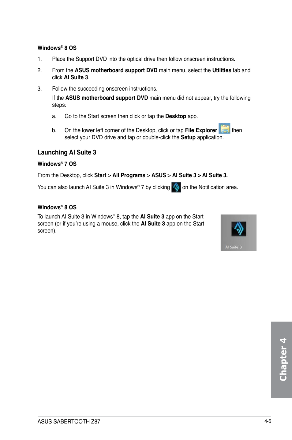 Chapter 4 | Asus SABERTOOTH Z87 User Manual | Page 129 / 166