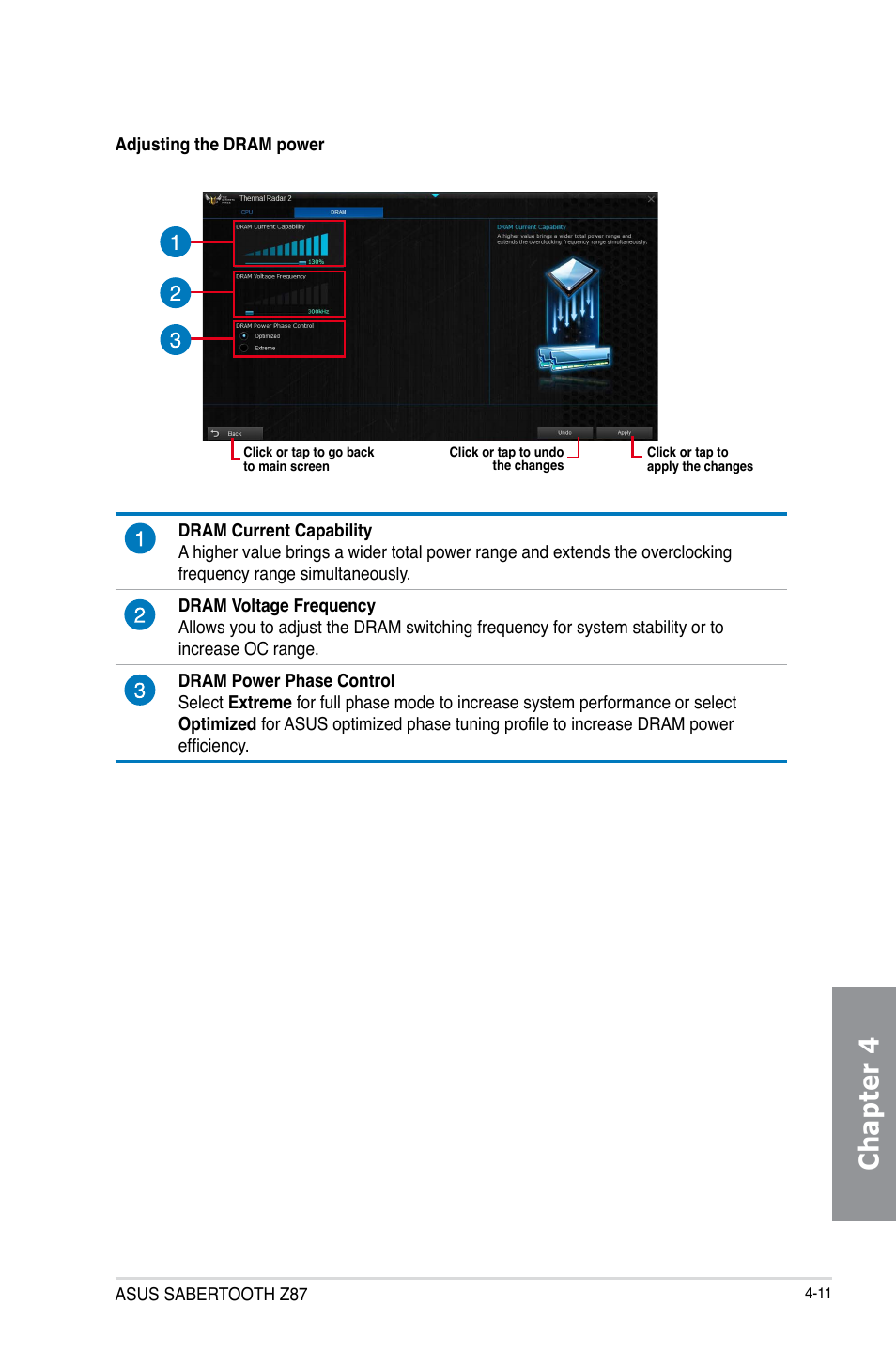 Chapter 4 | Asus SABERTOOTH Z87 User Manual | Page 135 / 166