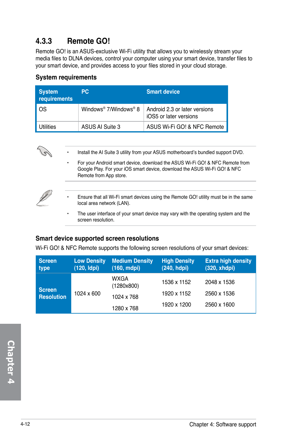 3 remote go, Remote go! -12, Chapter 4 | Asus SABERTOOTH Z87 User Manual | Page 136 / 166