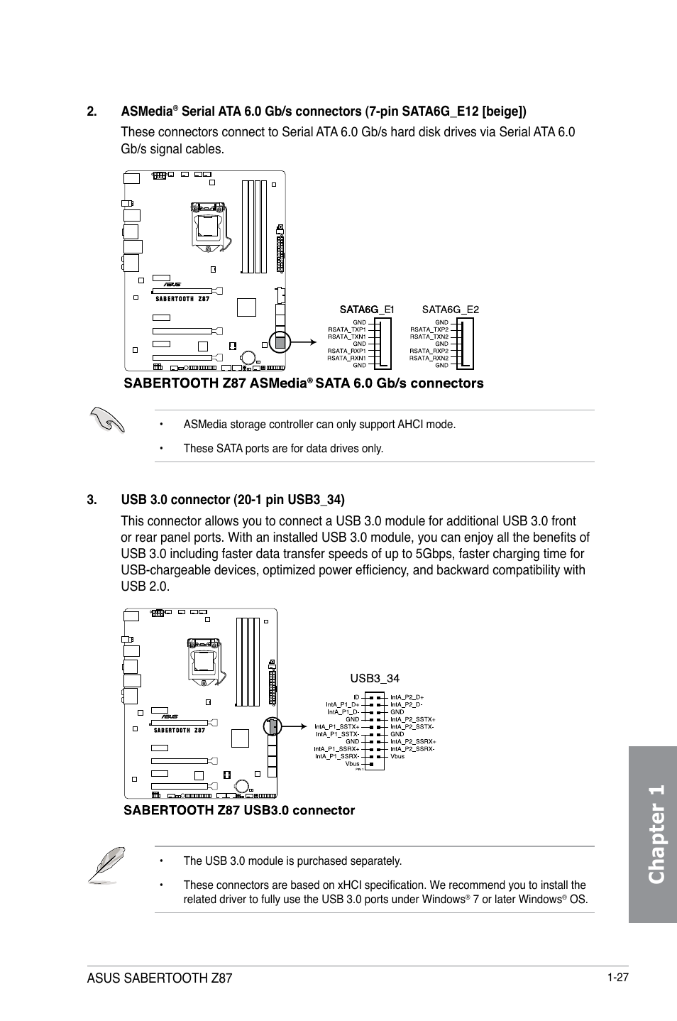 Chapter 1 | Asus SABERTOOTH Z87 User Manual | Page 41 / 166