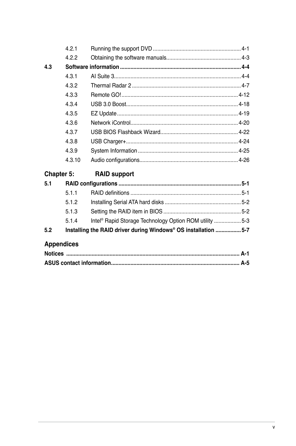 Asus SABERTOOTH Z87 User Manual | Page 5 / 166