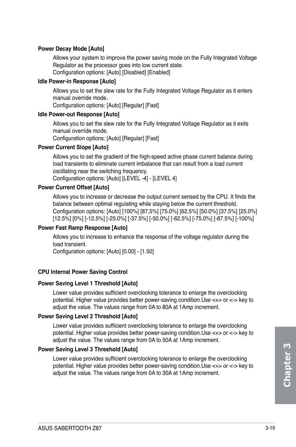 Chapter 3 | Asus SABERTOOTH Z87 User Manual | Page 85 / 166