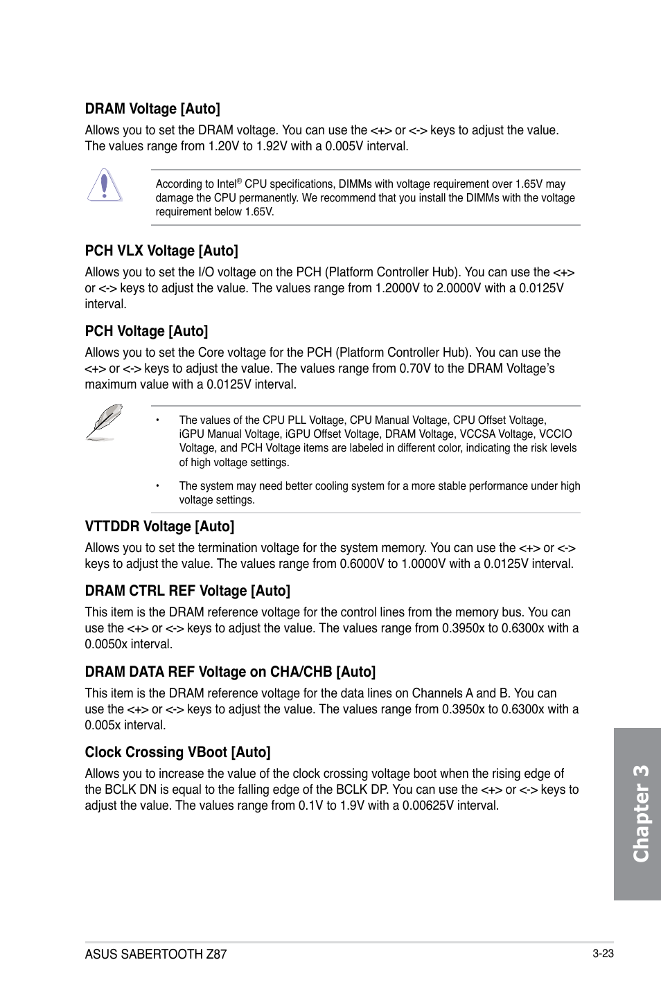 Chapter 3 | Asus SABERTOOTH Z87 User Manual | Page 89 / 166