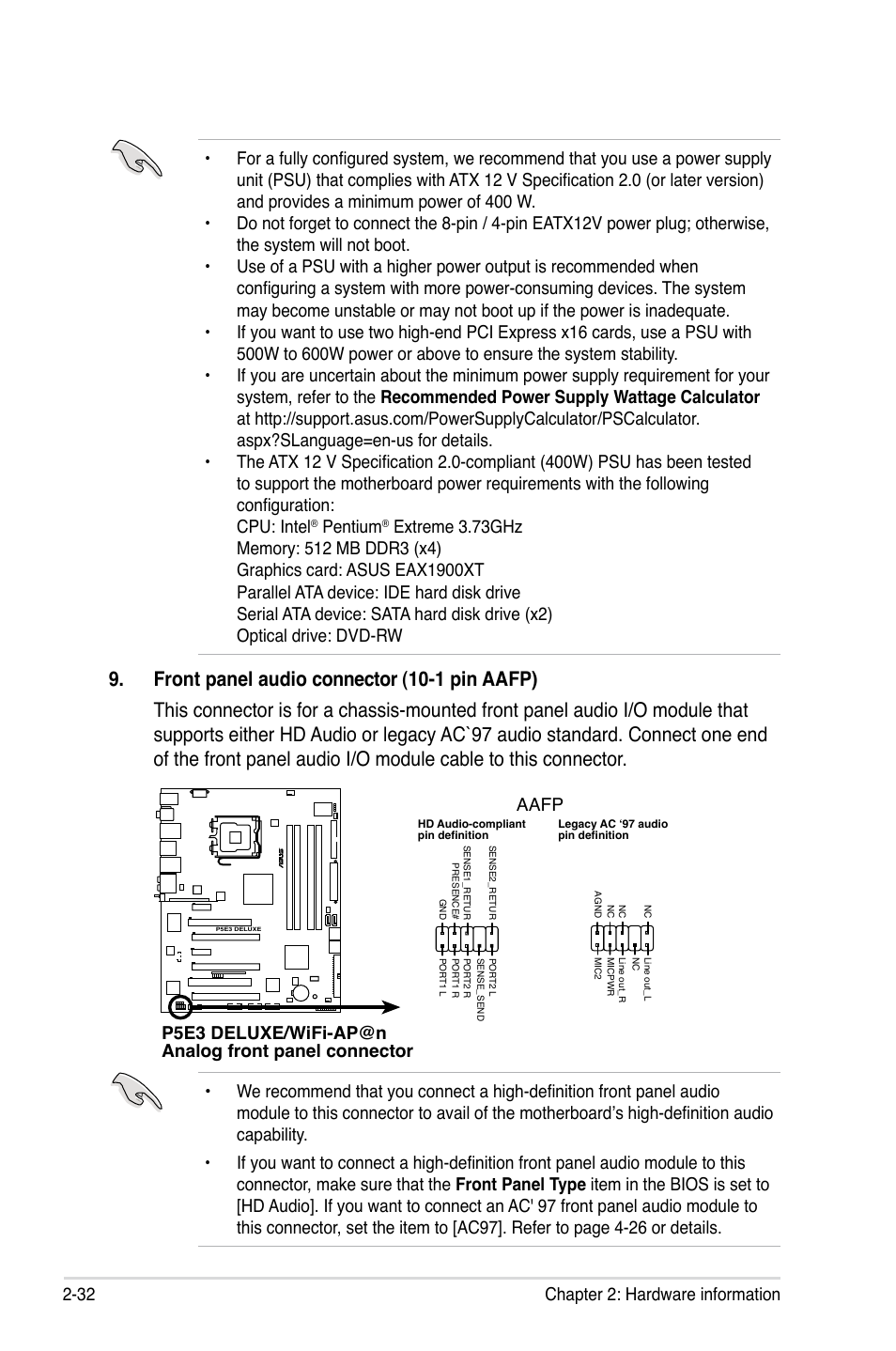 Pentium | Asus P5E3 DELUXE/WiFi-AP User Manual | Page 58 / 194