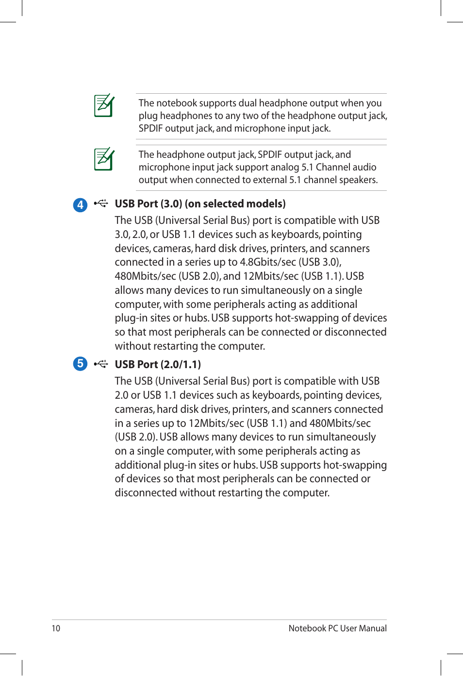 Asus X77JQ User Manual | Page 10 / 28