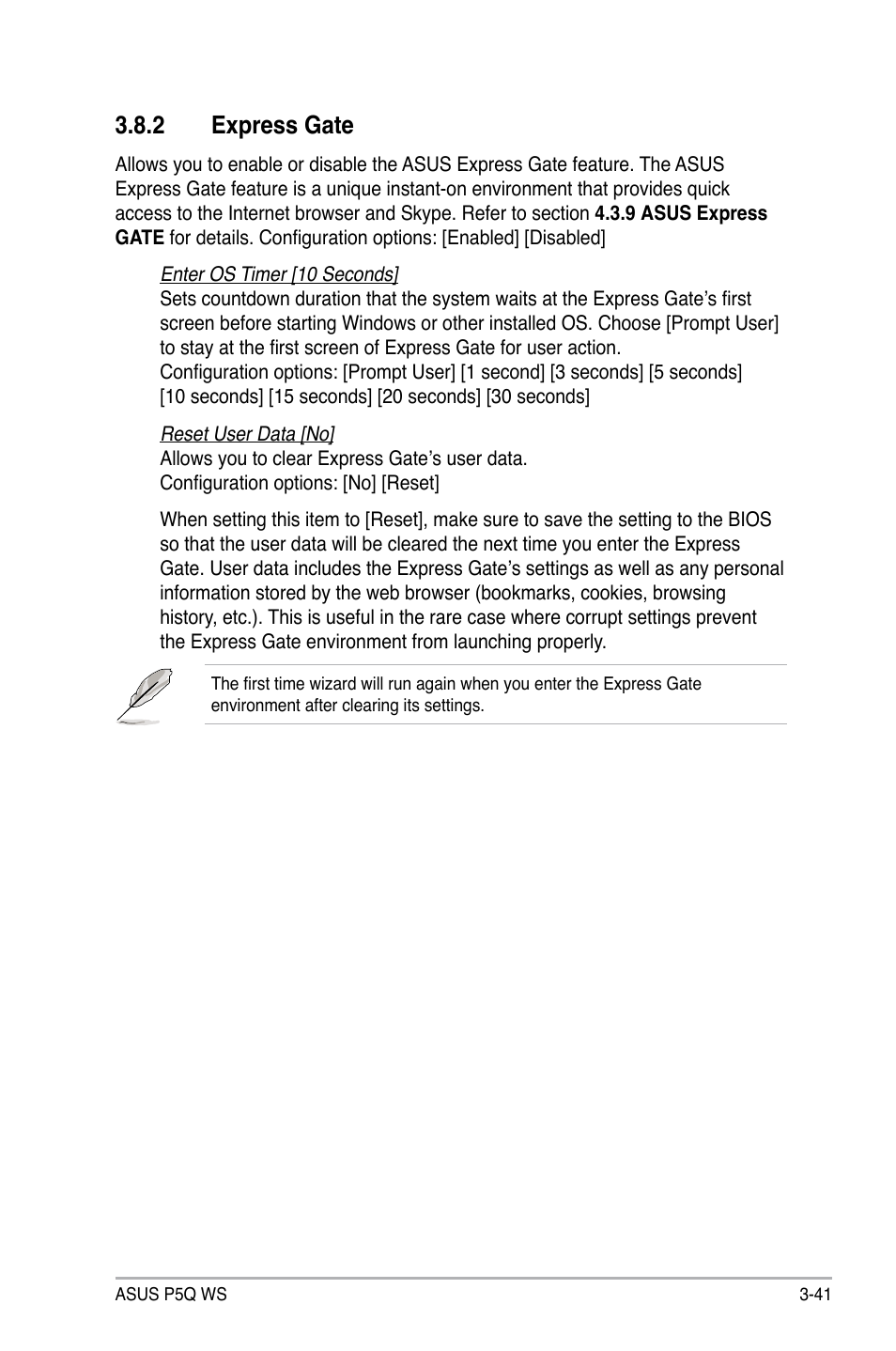 2 express gate, Express gate -41 | Asus P5Q WS User Manual | Page 109 / 176