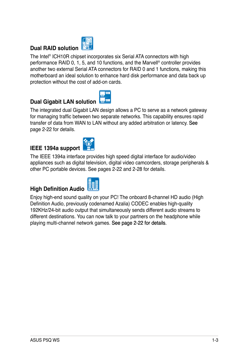 Asus P5Q WS User Manual | Page 19 / 176