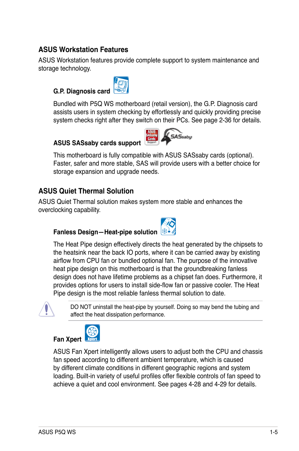 Asus P5Q WS User Manual | Page 21 / 176