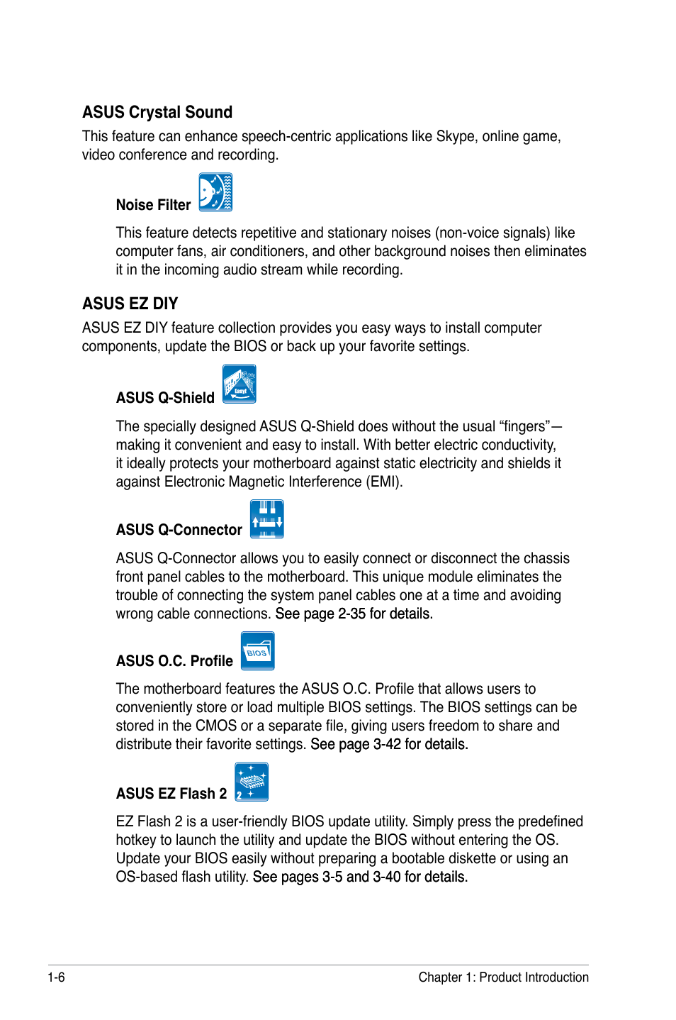 Asus P5Q WS User Manual | Page 22 / 176