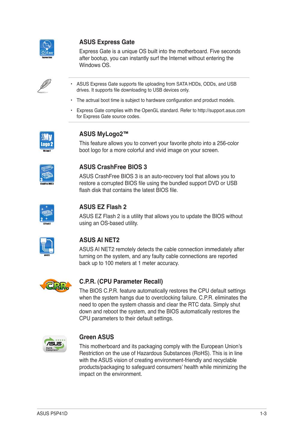 Asus P5P41D User Manual | Page 13 / 58