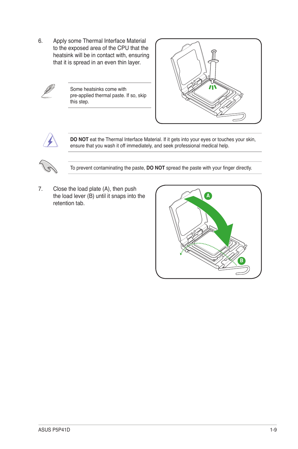 Asus P5P41D User Manual | Page 19 / 58