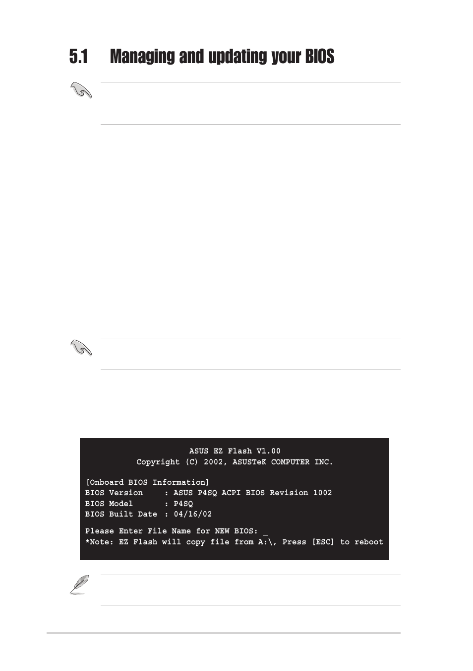 1 managing and updating your bios, Using asus ez flash to update the bios | Asus DiGiMatrix User Manual | Page 120 / 158