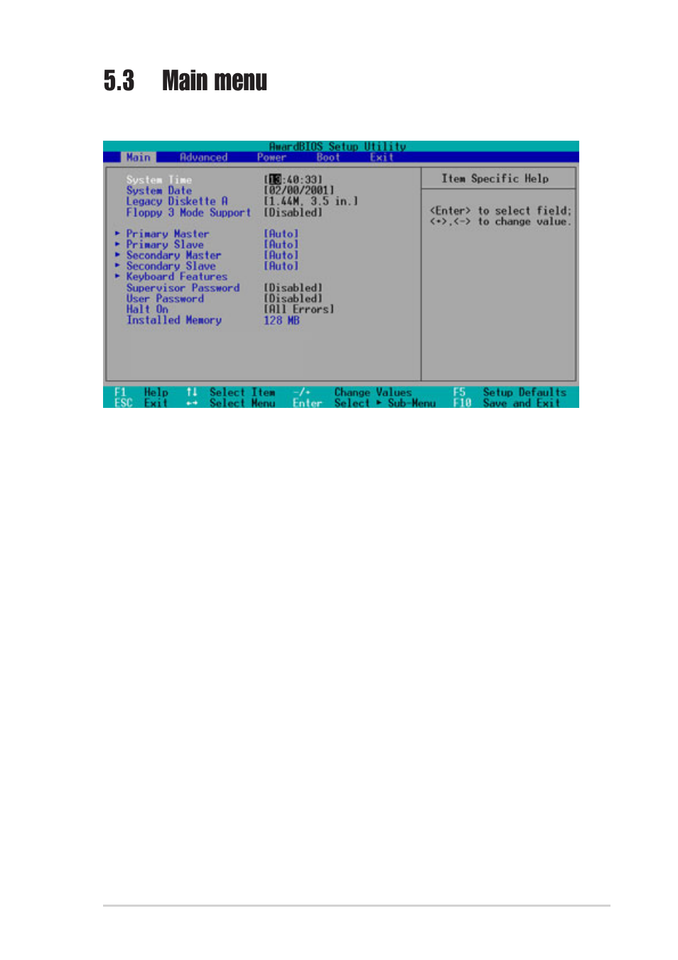 3 main menu | Asus DiGiMatrix User Manual | Page 125 / 158