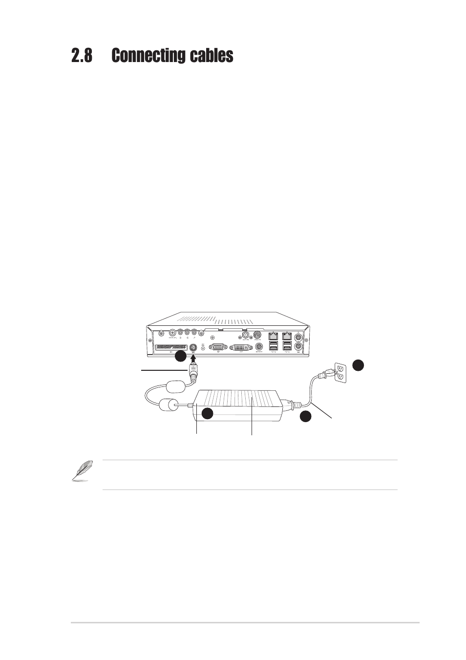 8 connecting cables, 1 power adapter and cable | Asus DiGiMatrix User Manual | Page 29 / 158