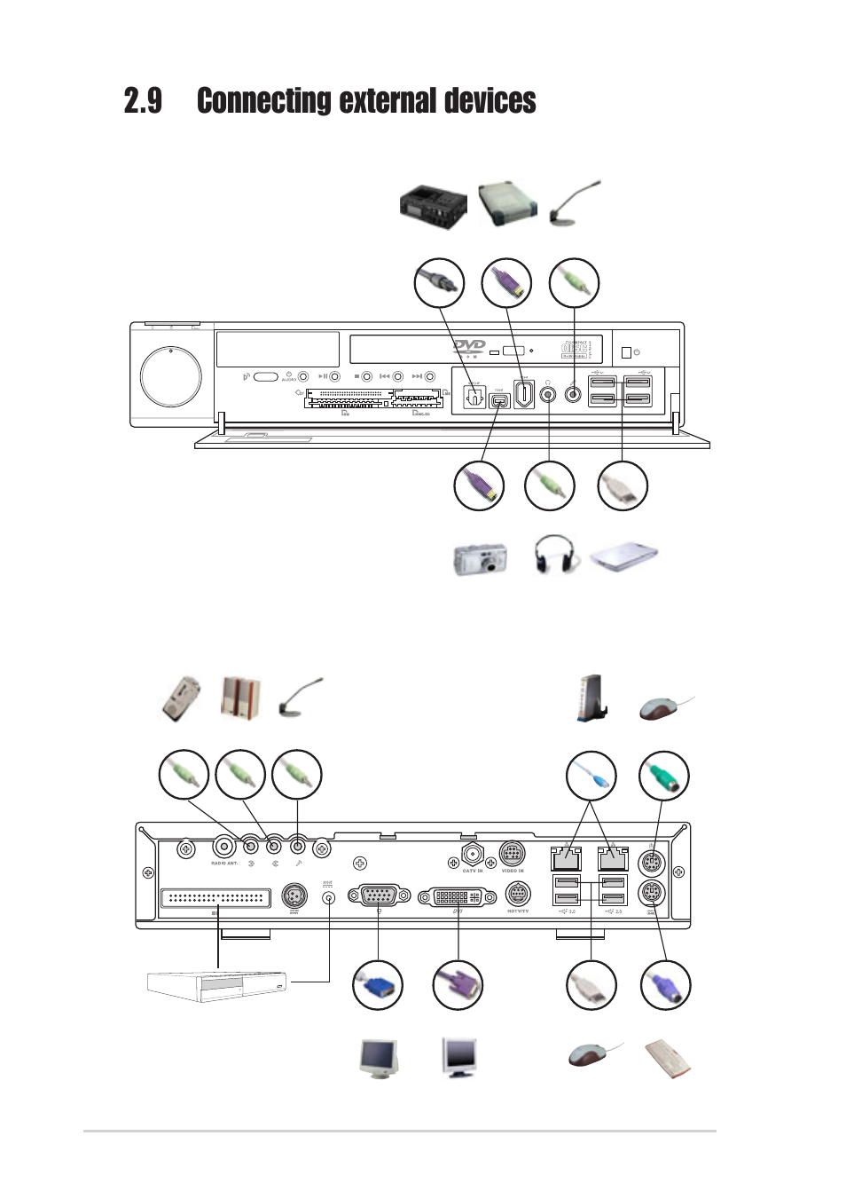 9 connecting external devices | Asus DiGiMatrix User Manual | Page 32 / 158