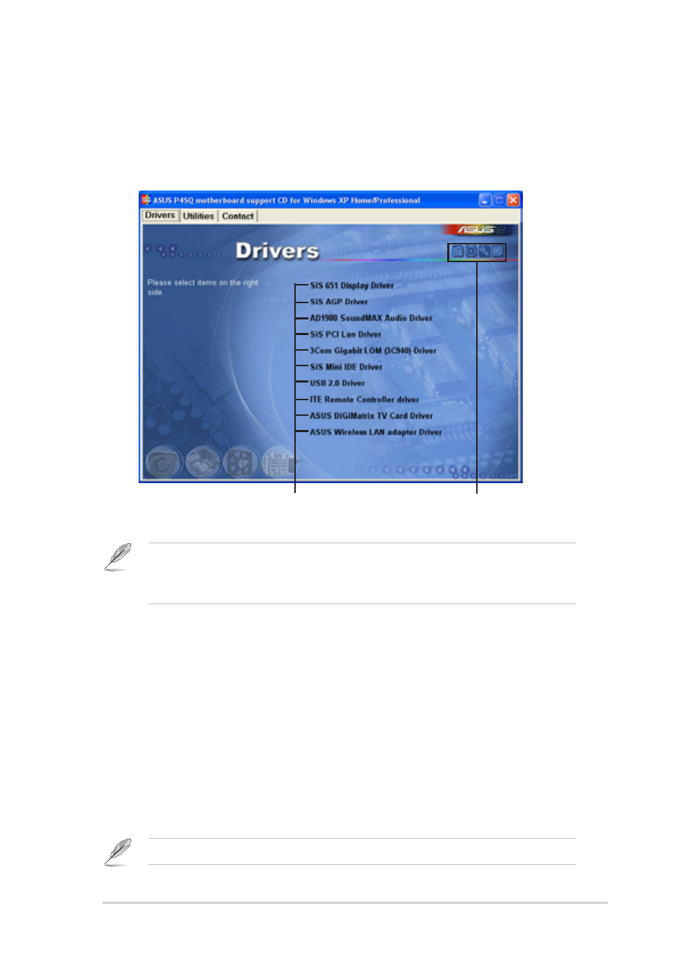 1 running the support cd, 2 drivers menu | Asus DiGiMatrix User Manual | Page 35 / 158