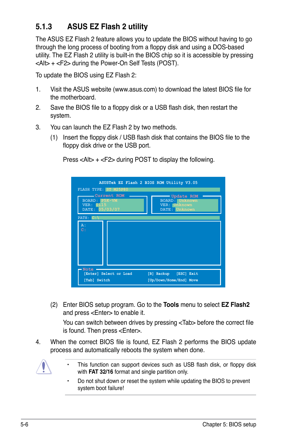 3 asus ez flash 2 utility | Asus V3-P5G33 User Manual | Page 75 / 106