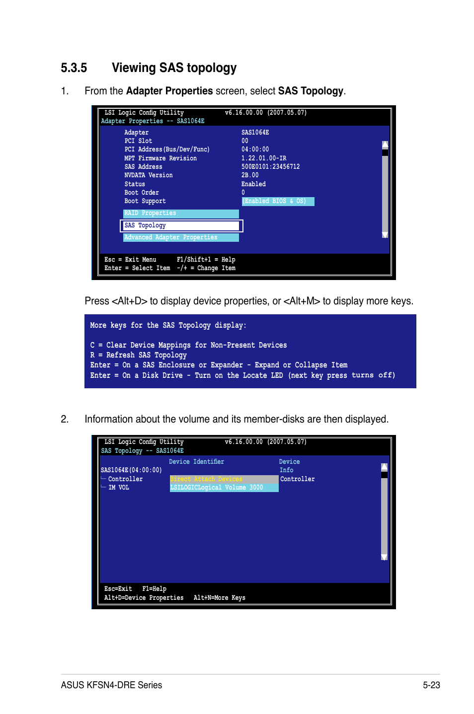 5 viewing sas topology | Asus KFSN4-DRE/SAS User Manual | Page 117 / 144