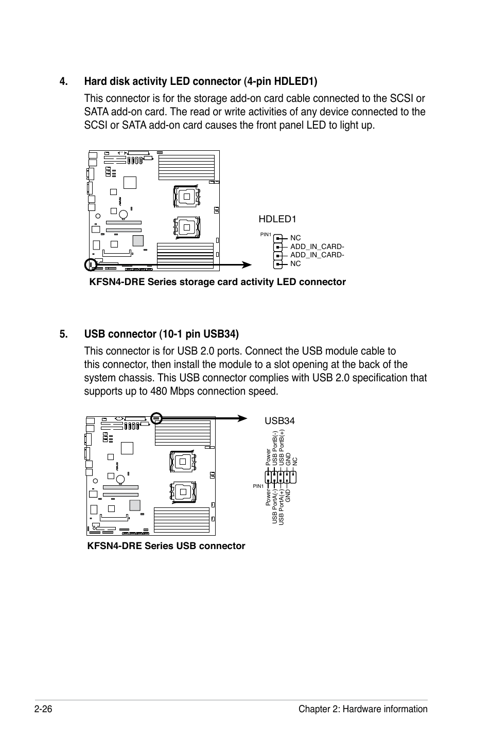 26 chapter 2: hardware information | Asus KFSN4-DRE/SAS User Manual | Page 46 / 144